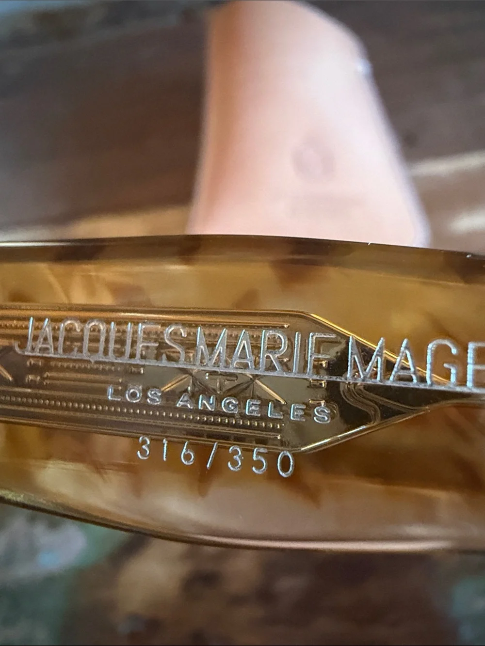 Jacques Marie Mage Tortoiseshell Square Frame Men's Sunglasses -